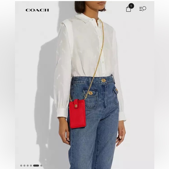Coach Handbags - Coach Turnlock Chain Phone Crossbody